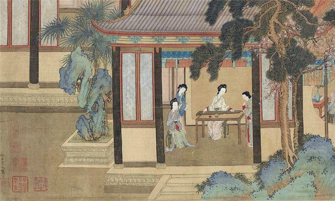 汉宫春晓图，仕女之美的极致展现