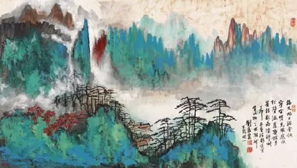 探索自然之韵，刘海粟泼彩黄山十大巨作的艺术魅力