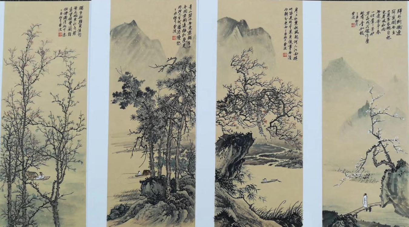 经典山水画名家作品，笔墨间的自然韵律与文化传承