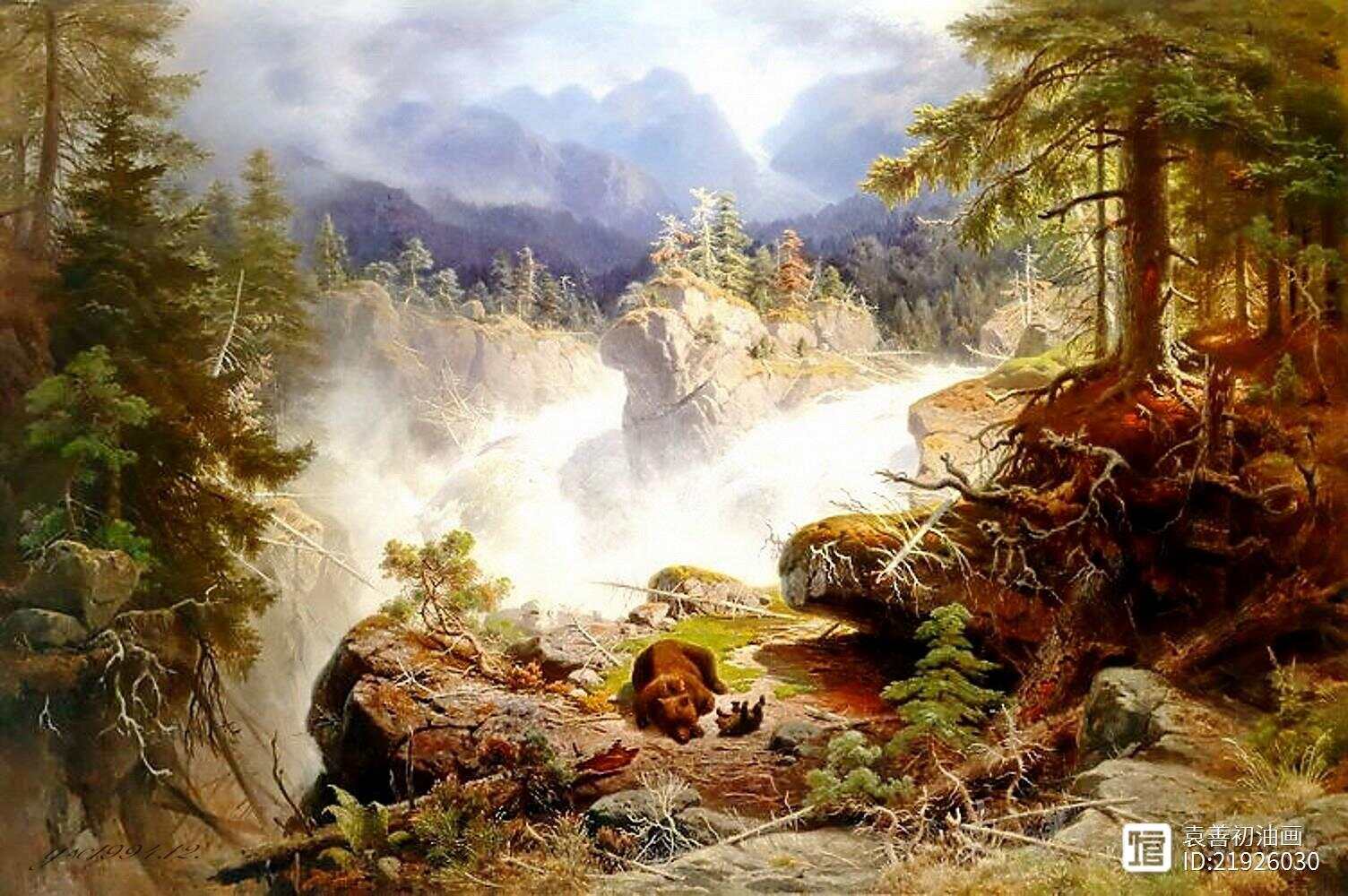 欧式山水风景油画的艺术魅力与文化内涵
