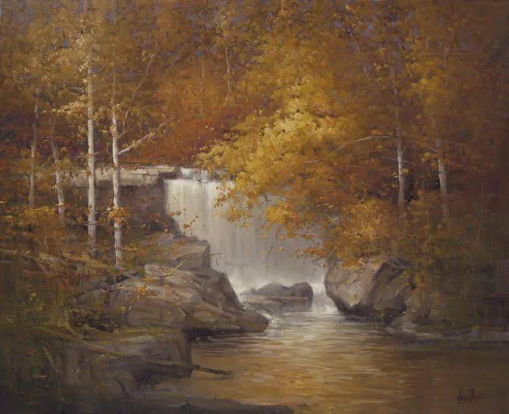 探索日本油画大师的风景油画，自然之美的静谧与深邃