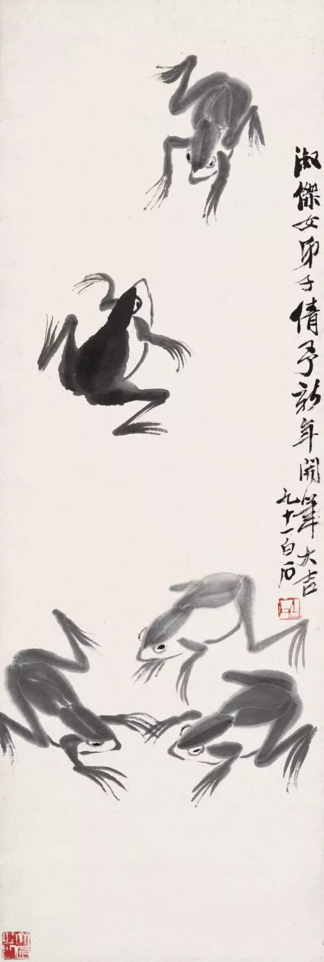 齐白石最出名的一幅画，蛙声十里出山泉的魅力与意义