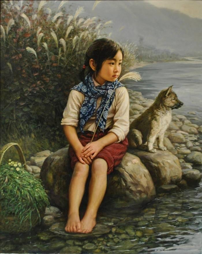 现代著名油画人物图片欣赏，穿越时空的视觉盛宴