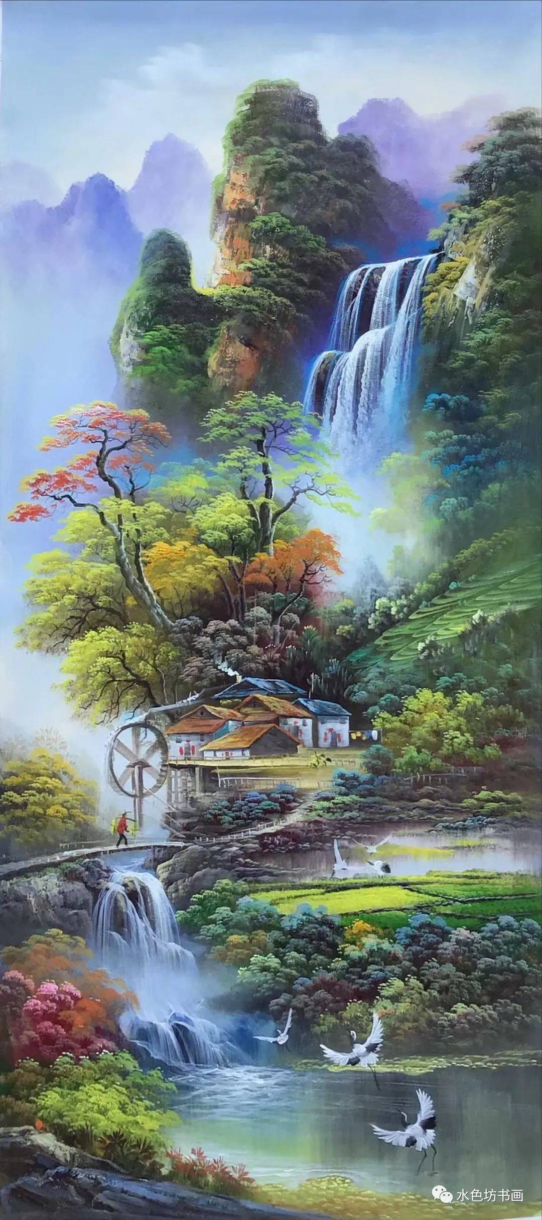 山水之美，跃然画布 —— 探索山水风景油画高清大全