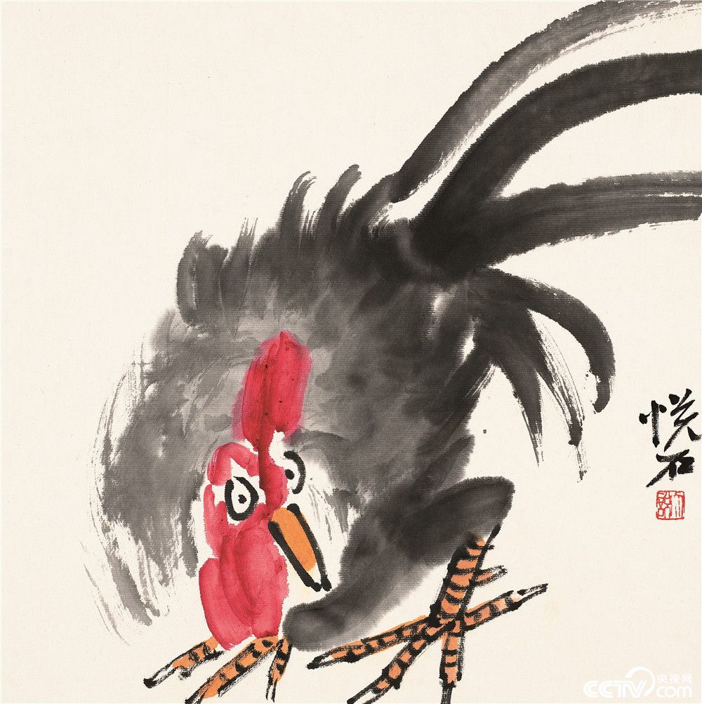 画坛逸事，吴悦石公鸡图的艺术魅力与文化意蕴