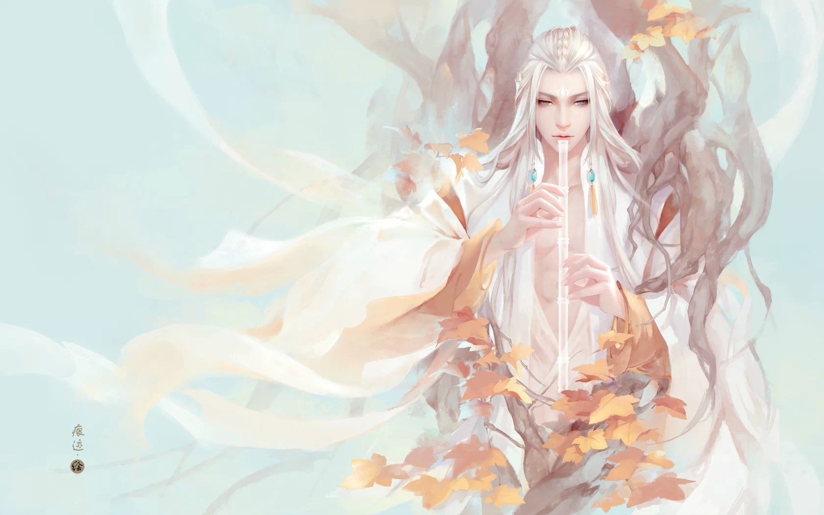 痕迹画廊，古风高清美男图的艺术魅力