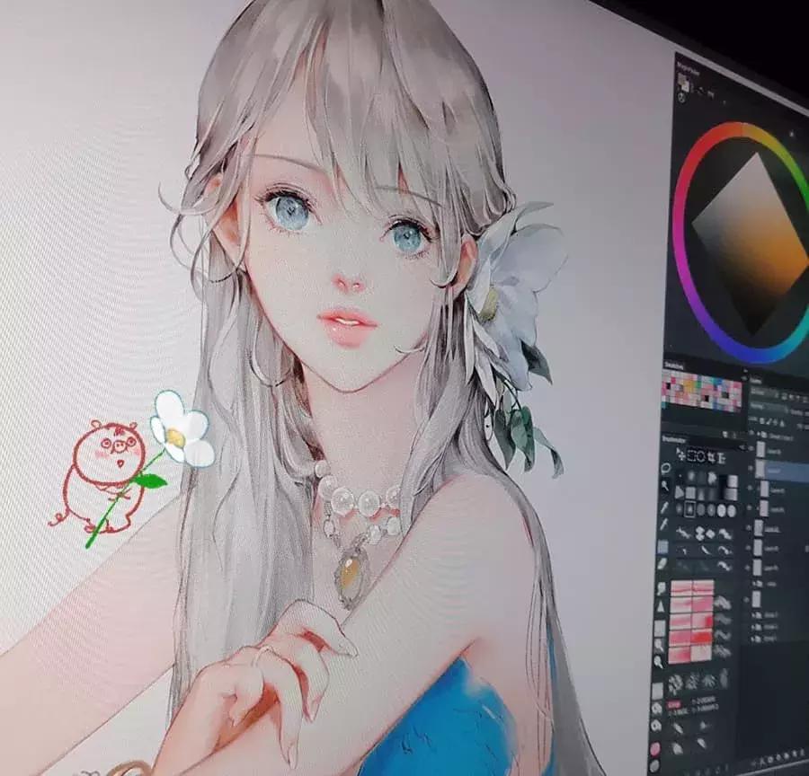 简单画画，捕捉可爱仙气少女的瞬间