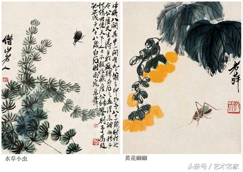 齐白石，最擅长画的画——花鸟画与鱼虫的生动世界
