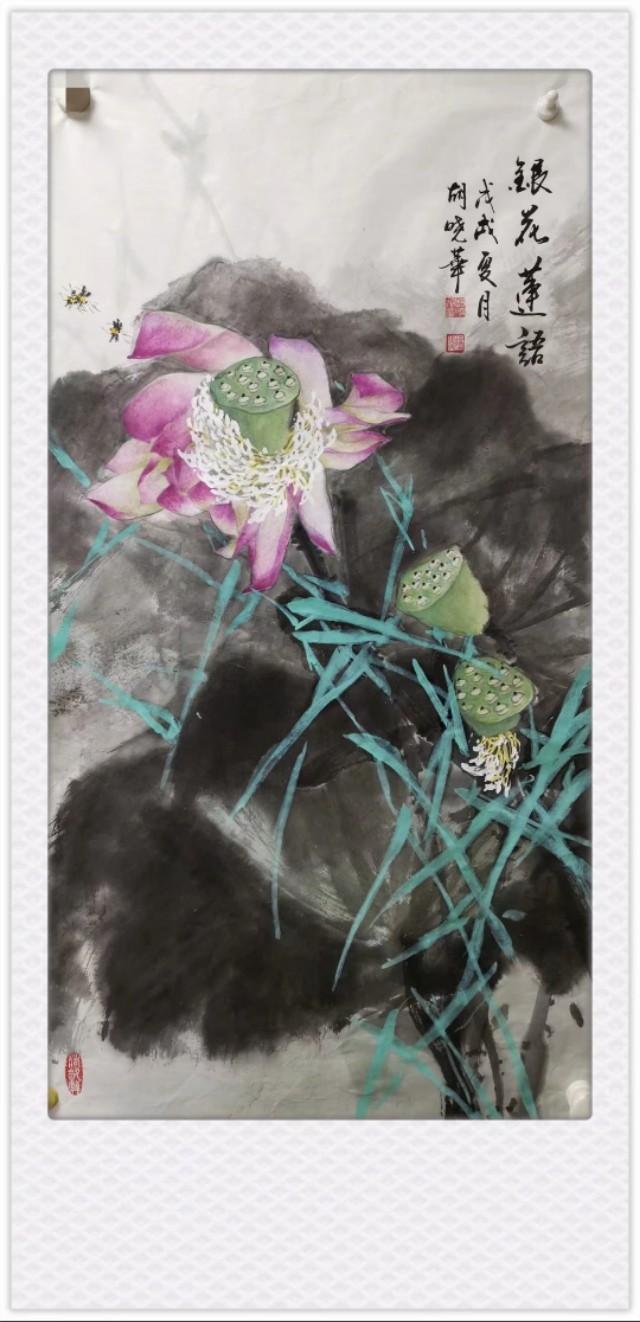 简单国画荷花图片大全，笔墨间绽放的夏日风情