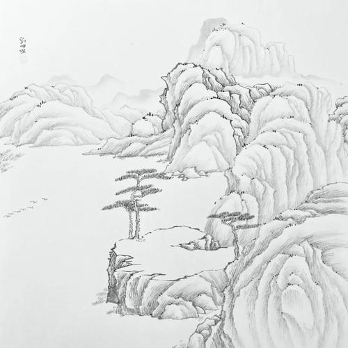 简易山水画