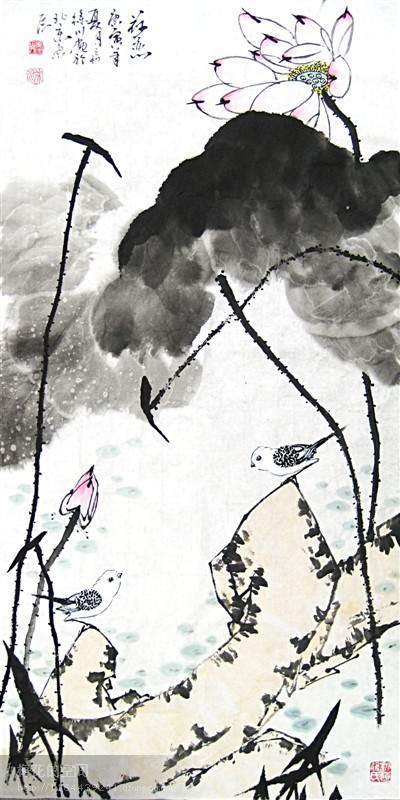 初探国画荷花，水墨画之旅的启航