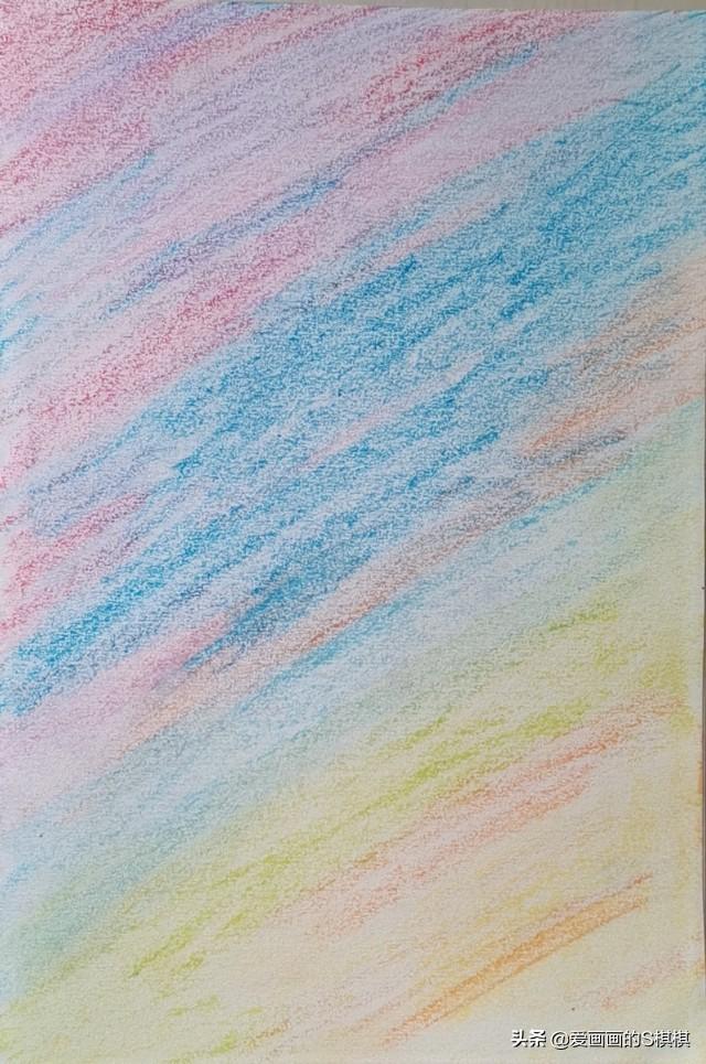 简单儿童画，以油画图片为灵感的风光描绘