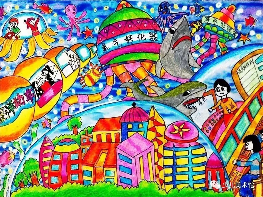 7-8岁儿童画画，童真世界的色彩斑斓