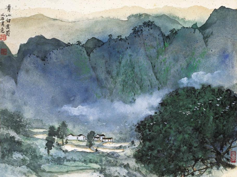 简单山水，国画之韵