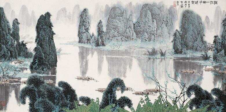 桂林山水画图片大全，一卷卷诗意画卷的探索