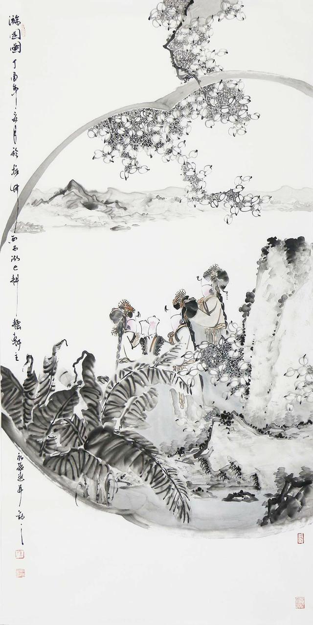 探索国画中人物画的技法，笔墨丹青，绘形传神