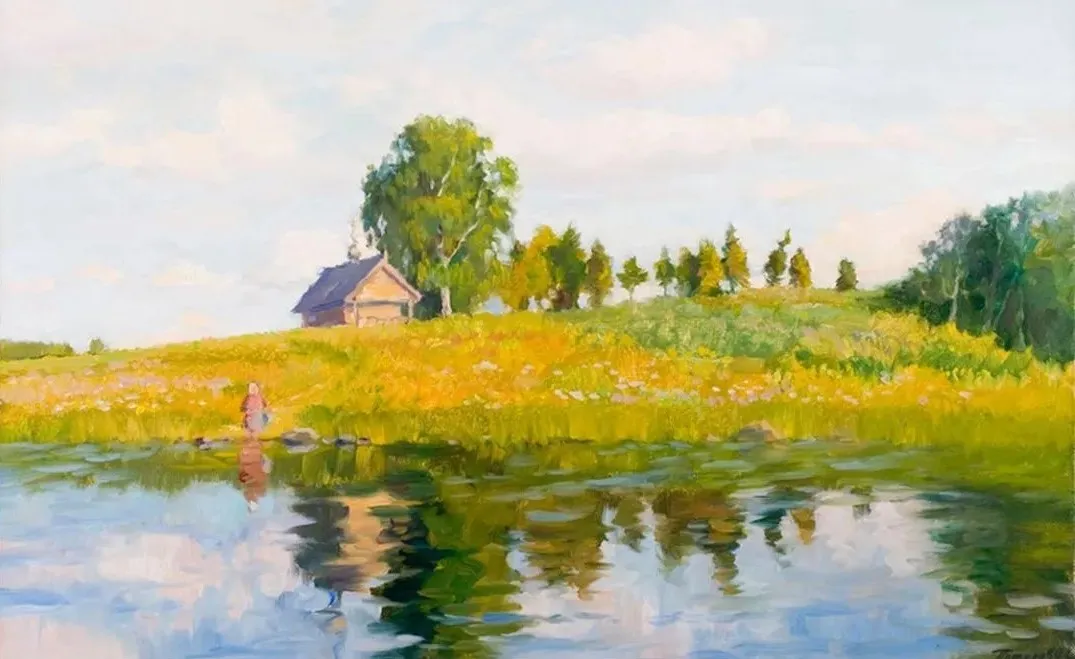 简单的油画风景，心灵的静谧与自然的对话