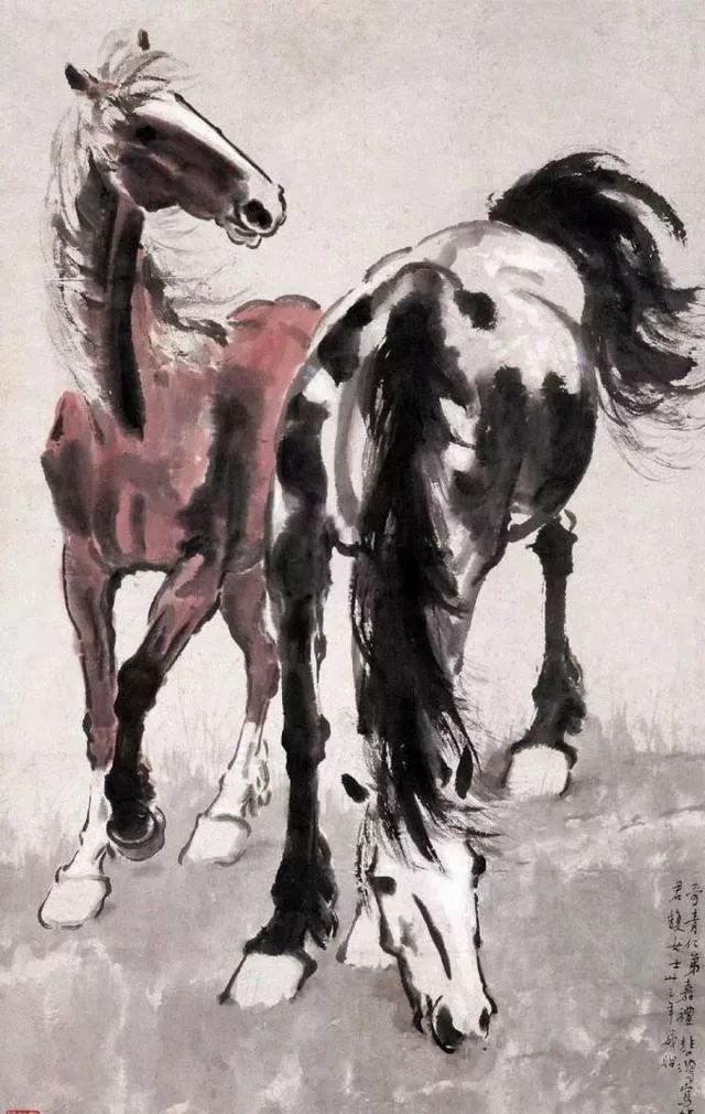 徐悲鸿画马技法