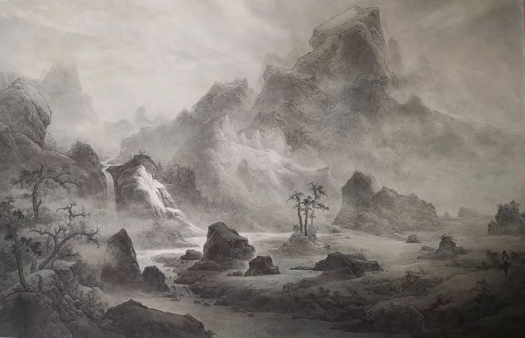 探秘中国风水墨山水画，一幅画中的宇宙奥秘