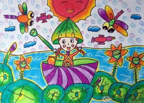 探索色彩的童真世界，小学生绘画作品大全图片赏析