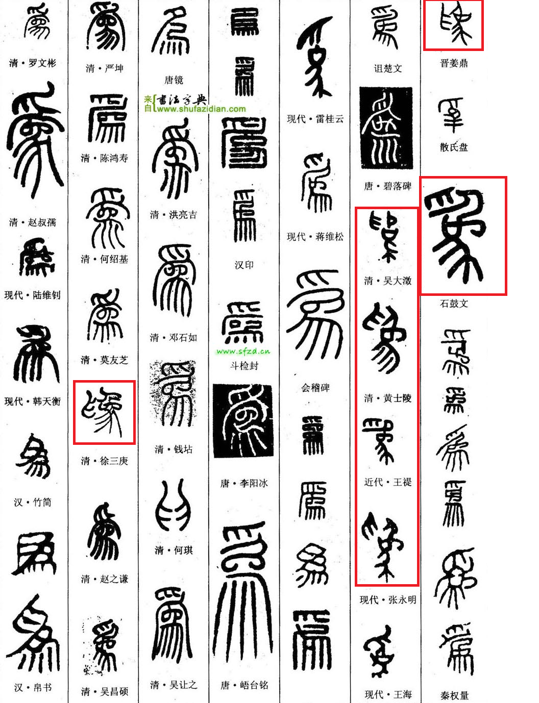 篆体字识别