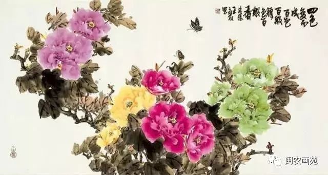 墨韵生辉，国画牡丹的落款题词艺术