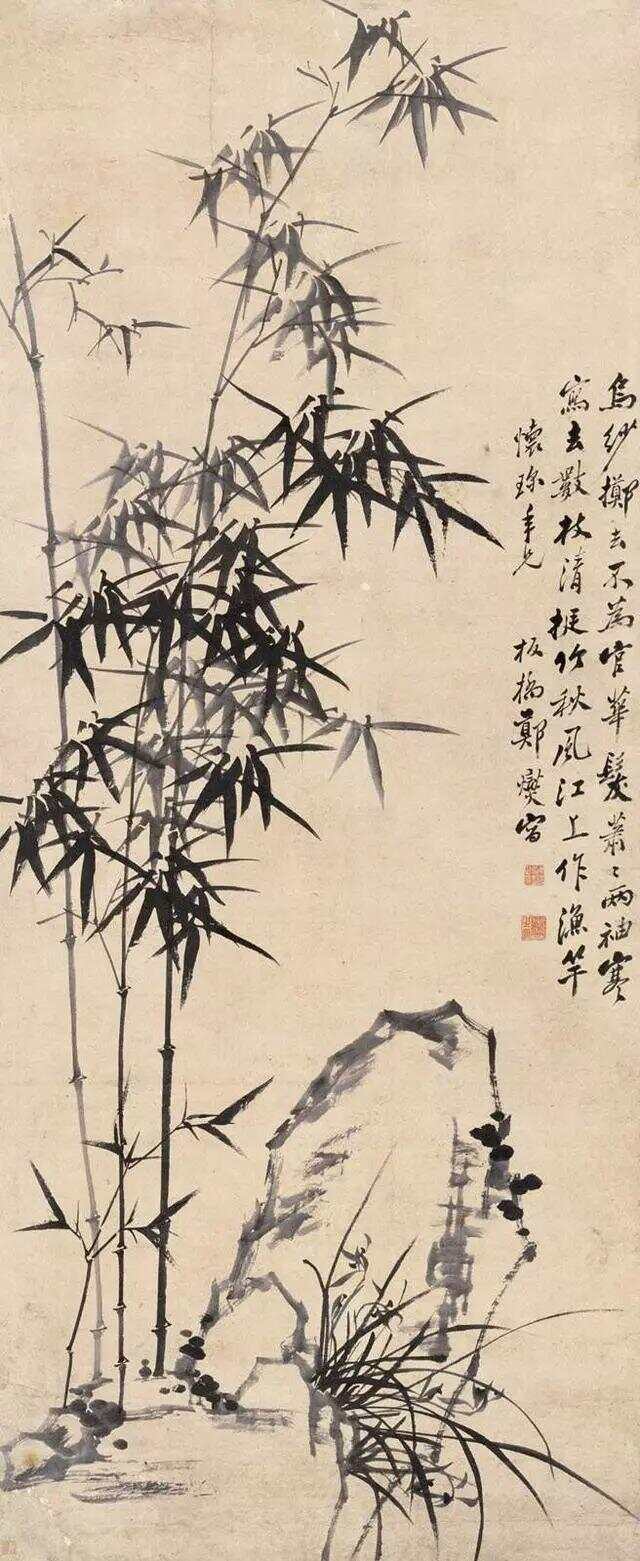 郑板桥竹石图，笔墨间的风骨与情怀