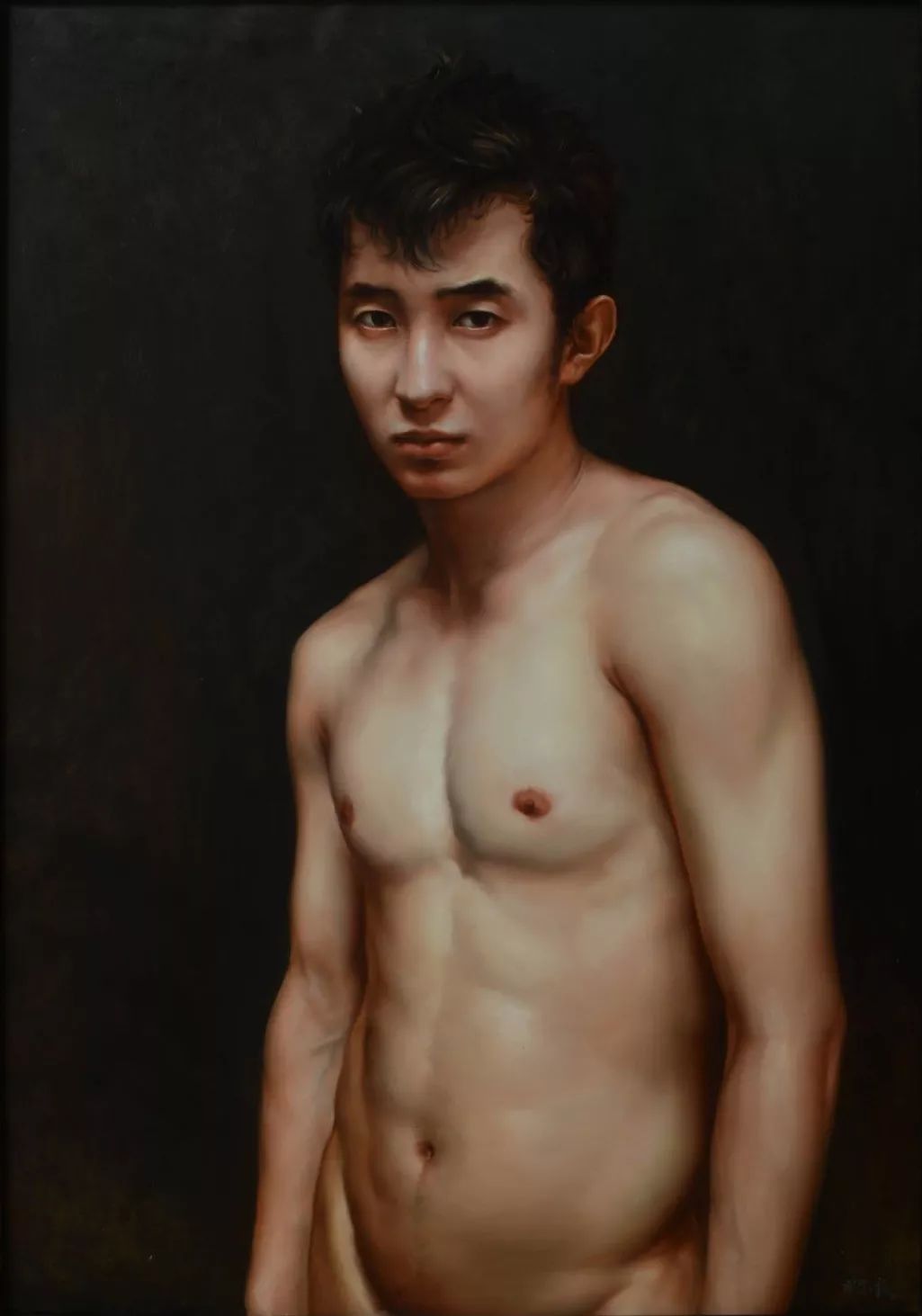 青春的笔触，林金福的油画男少男
