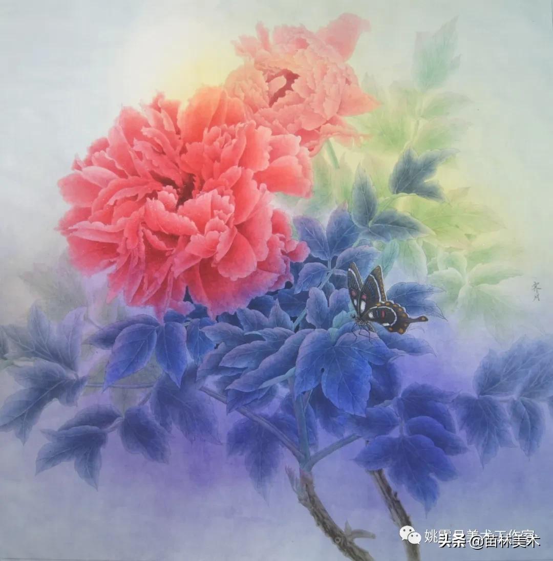 探秘工笔画牡丹，艺术之花绽放的绝美瞬间——作品图片大全集导览