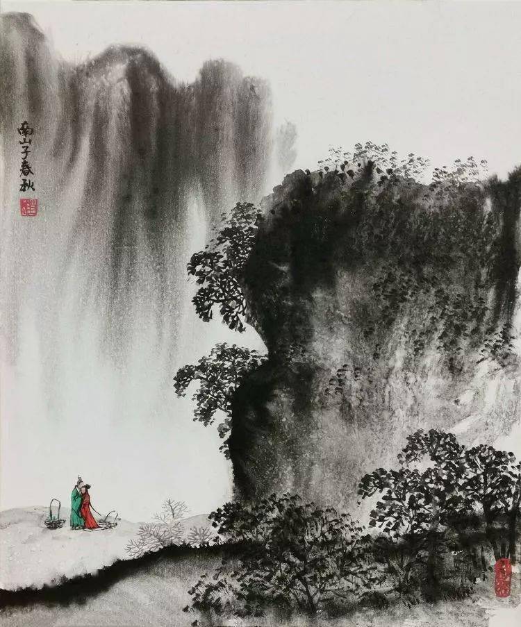 探索中国画技法的形式之美，笔墨、构图与意境的和谐共生