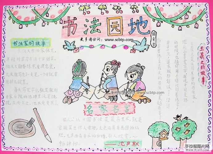 书法之美，手抄报中的艺术魅力