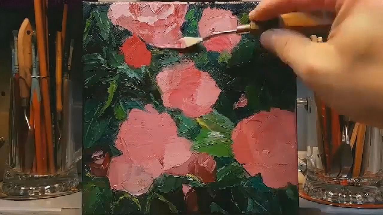 初学者的简单油画之旅，以花朵为主题的绘画探索