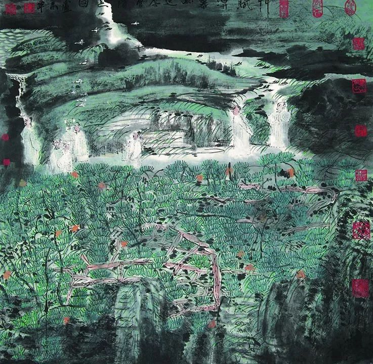 卢禹舜国画作品，笔墨丹青中的文化韵律与时代精神