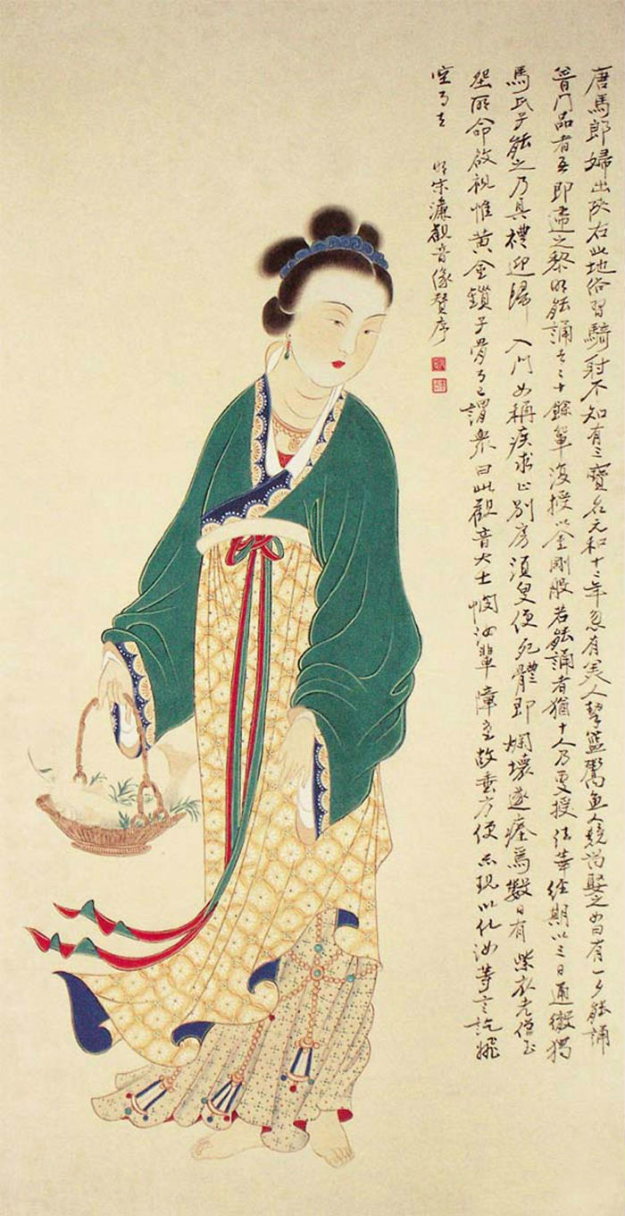 探秘张大千仕女图真迹，笔墨间的古典雅韵