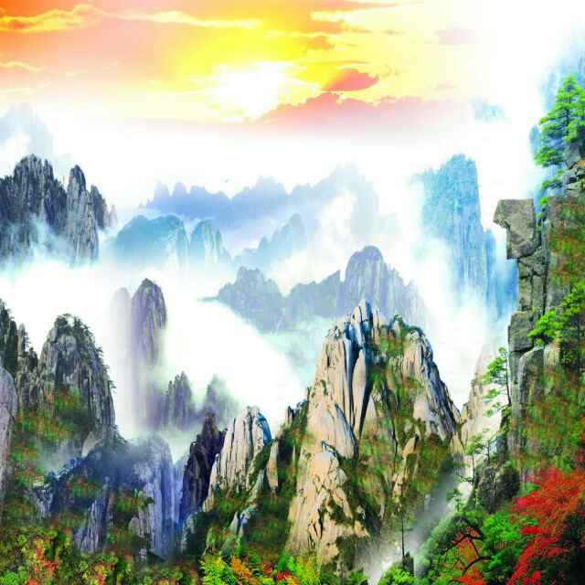 2023年旺财旺人山水画，新春的吉祥与希望